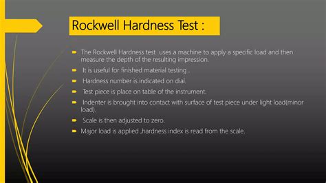 hardness test methods ppt|rockwell hardness test ppt.